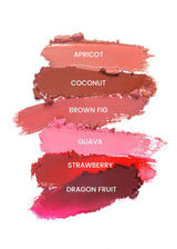 Paleta odcieni pomadek Annabelle Minerals w kolorach od brzoskwini po głębokie czerwienie